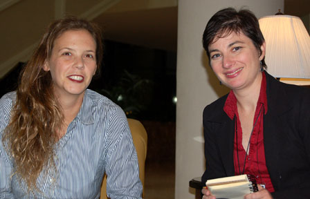 journalist Sarah Olson and Janice